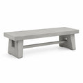 Beton-Sitzbank im industriellen Stil, Grau, 180 × 40 × 45 cm
