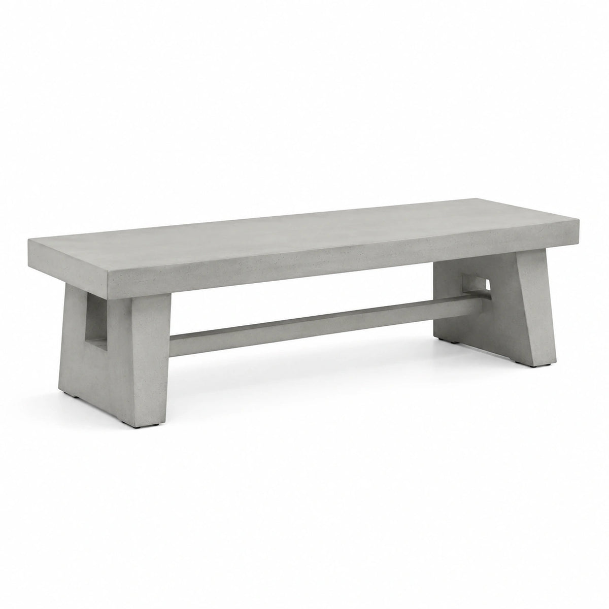 Beton-Sitzbank im industriellen Stil, Grau, 180 × 40 × 45 cm